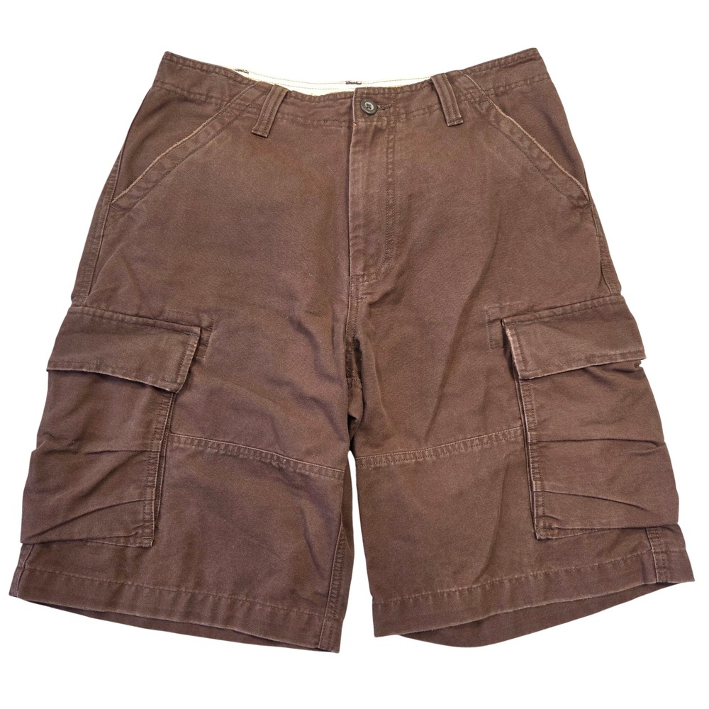 Urban Pipeline Mens Brown Cargo Shorts 32 Cotton Canvas Utility Y2k Skater Baggy